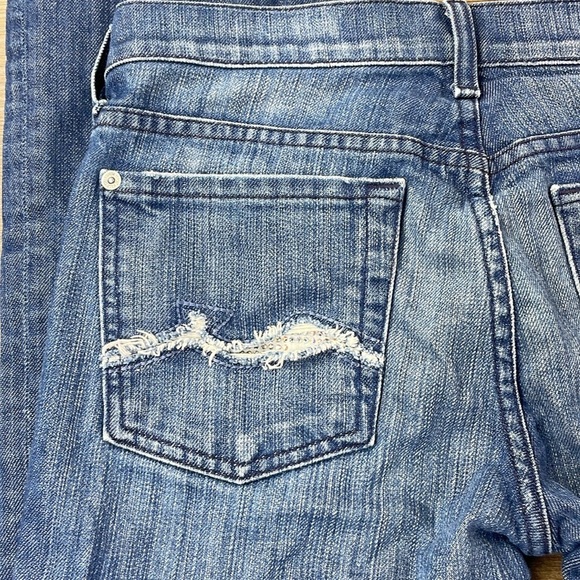 7 for All Mankind Women’s Bootcut Jeans, embellished back pockets, size 28 - Picture 12 of 15
